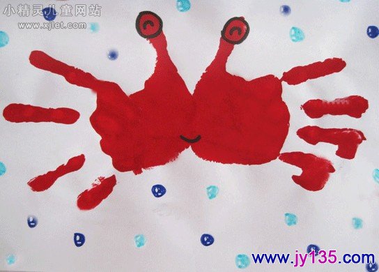 托班美术印画 小螃蟹_幼儿园托班艺术教案
